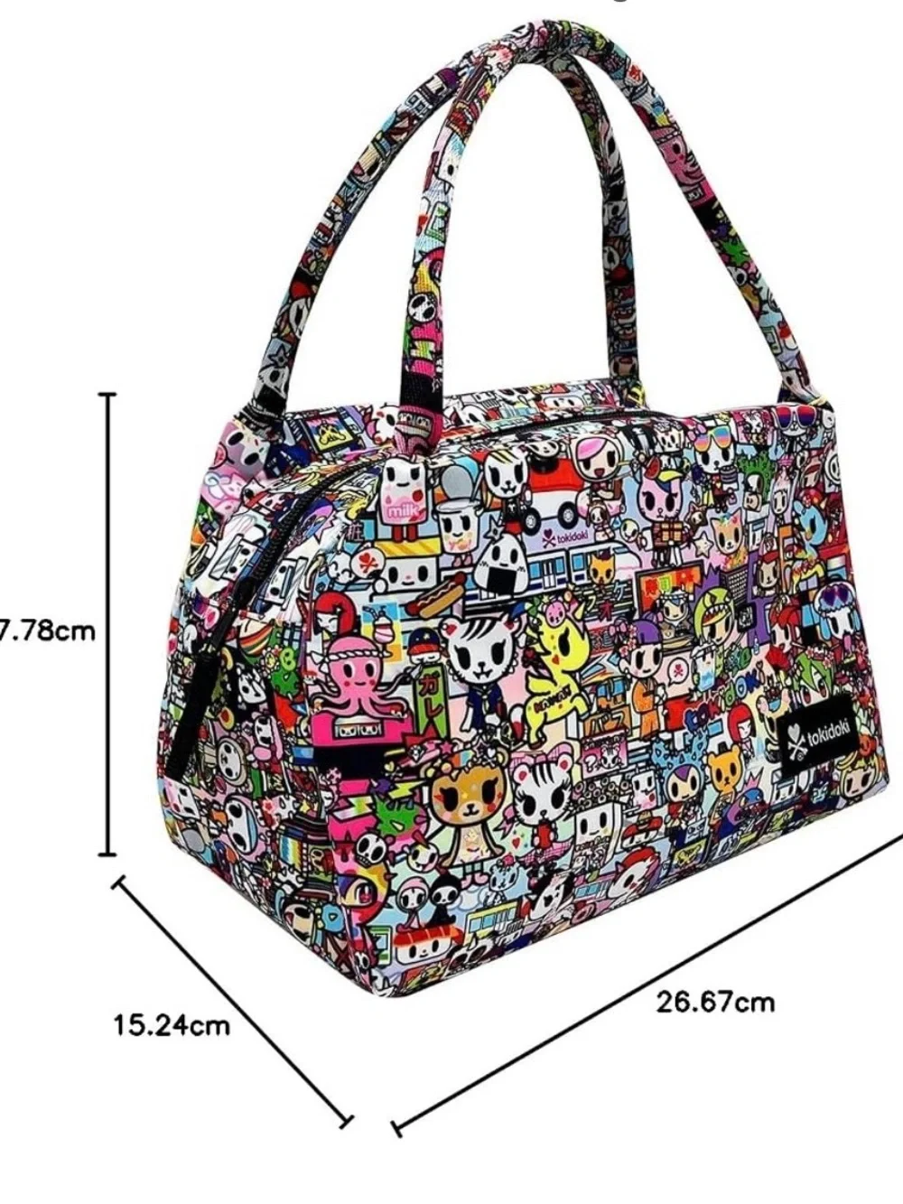Tokodoki Multicolor Kawaii Character Print Lunch Tote Bag - Picture 5 of 6